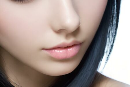 AI girl with black hair wallpaper