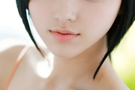 AI girl with black hair wallpaper