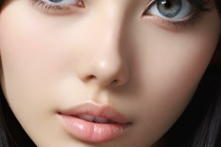 AI girl with black hair wallpaper