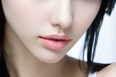 AI girl with black hair wallpaper