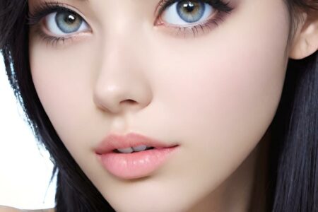 AI girl with black hair wallpaper