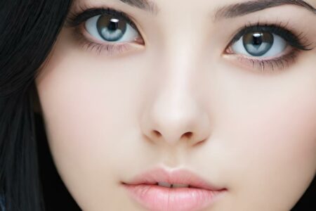 AI girl with black hair wallpaper