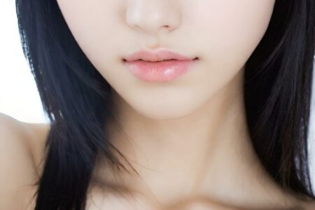 AI girl with black hair wallpaper