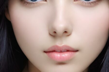 AI girl with black hair wallpaper