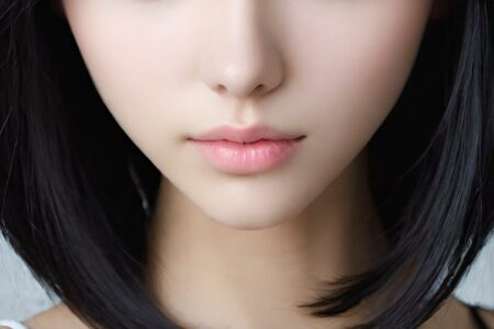 AI girl with black hair wallpaper