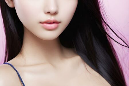 AI girl with black hair wallpaper