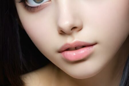 AI girl with black hair wallpaper