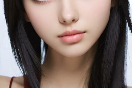 AI girl with black hair wallpaper