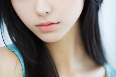 AI girl with black hair wallpaper