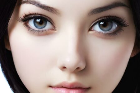 AI girl with black hair wallpaper