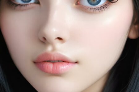 AI girl with black hair wallpaper