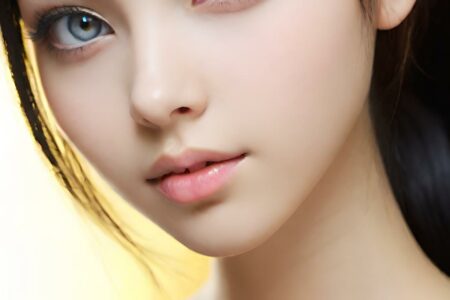 AI girl with black hair wallpaper