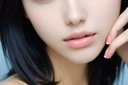 AI girl with black hair wallpaper