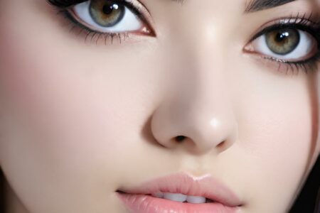AI girl with black hair wallpaper