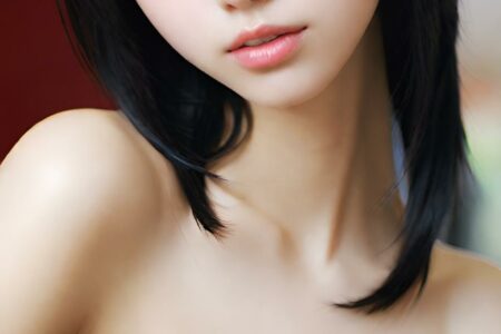 AI girl with black hair wallpaper
