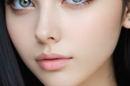 AI girl with black hair wallpaper