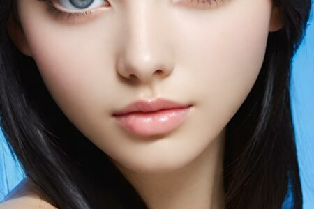 AI girl with black hair wallpaper