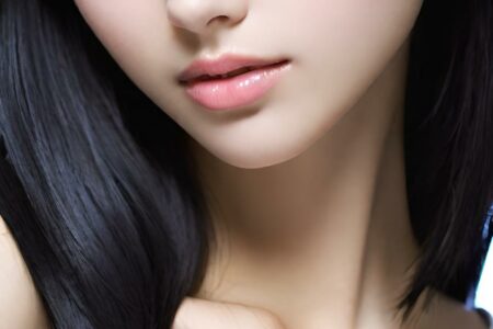AI girl with black hair wallpaper