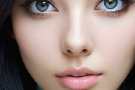 AI girl with black hair wallpaper