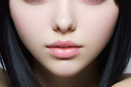 AI girl with black hair wallpaper