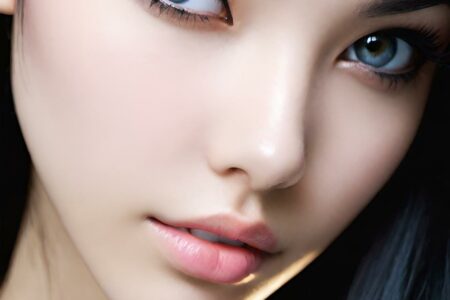 AI girl with black hair wallpaper