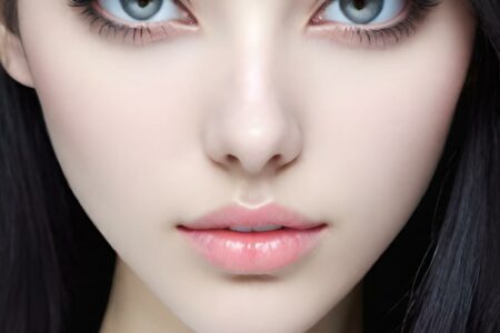 AI girl with black hair wallpaper