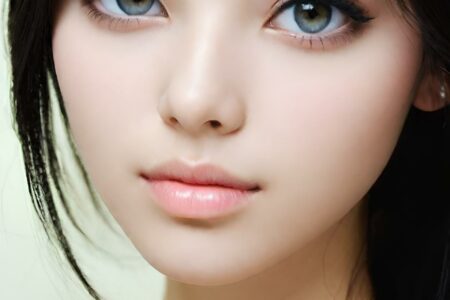 AI girl with black hair wallpaper