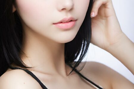 AI girl with black hair wallpaper