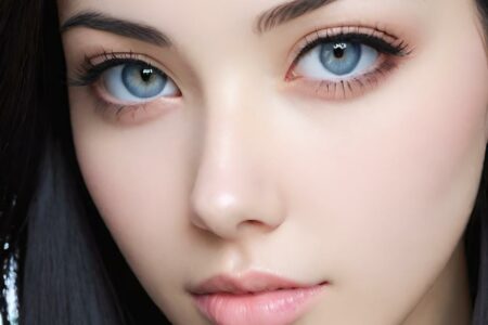 AI girl with black hair wallpaper