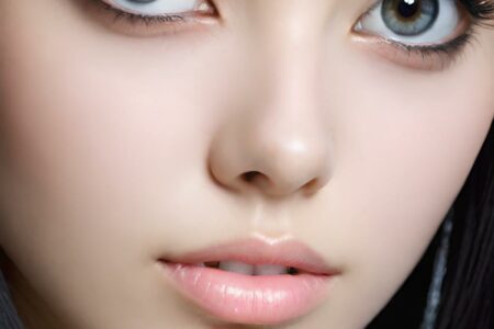 AI girl with black hair wallpaper