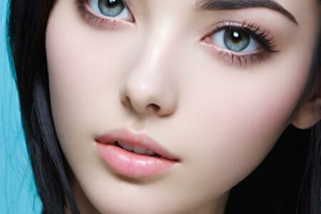AI girl with black hair wallpaper
