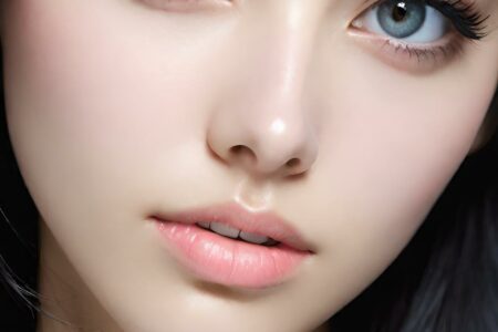 AI girl with black hair wallpaper