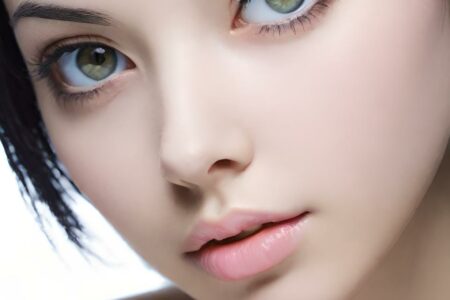 AI girl with black hair wallpaper