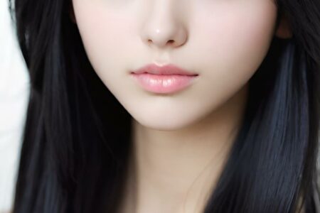 AI girl with black hair wallpaper
