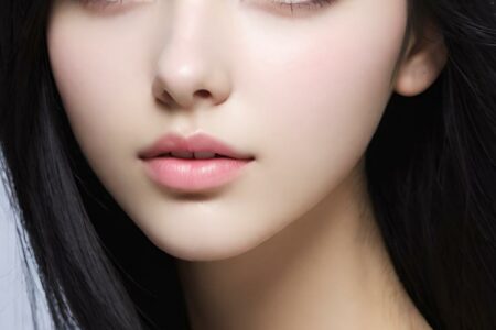 AI girl with black hair wallpaper