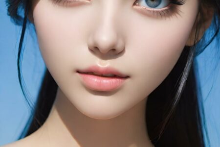 AI girl with black hair wallpaper