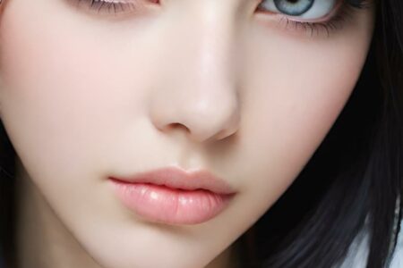 AI girl with black hair wallpaper
