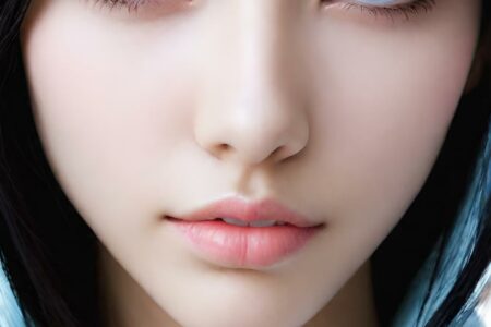 AI girl with black hair wallpaper