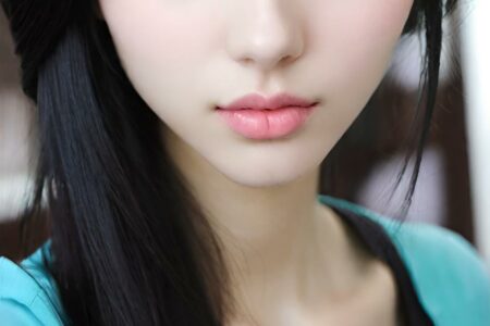 AI girl with black hair wallpaper