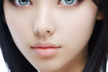 AI girl with black hair wallpaper