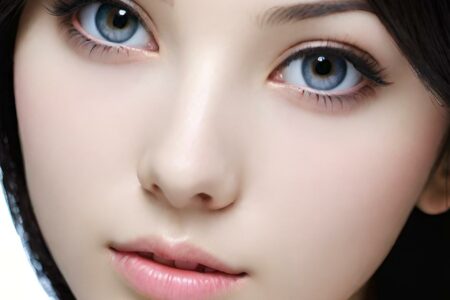 AI girl with black hair wallpaper