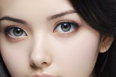 AI girl with black hair wallpaper