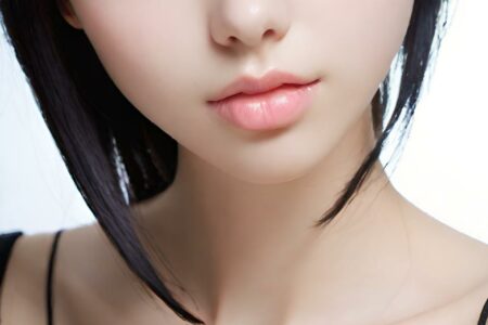 AI girl with black hair wallpaper