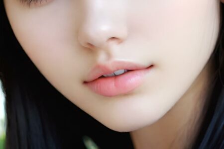 AI girl with black hair wallpaper
