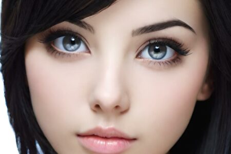 AI girl with black hair wallpaper
