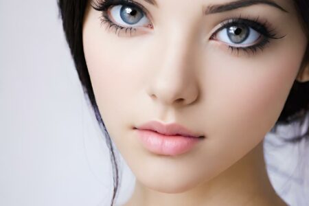 AI girl with black hair wallpaper