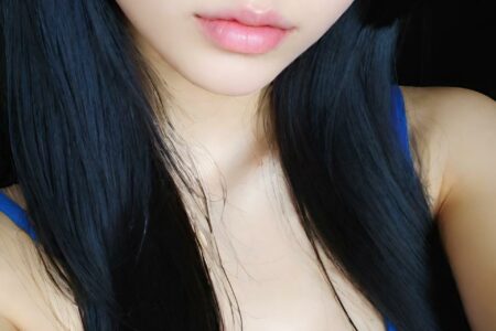 AI girl with black hair wallpaper