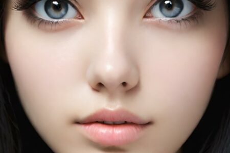 AI girl with black hair wallpaper