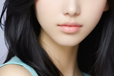 AI girl with black hair wallpaper