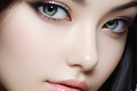 AI girl with black hair wallpaper